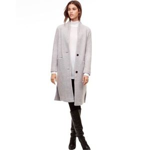 WILFRED MERINO WOOL HEATHER GREY COAT SIZE SMALL